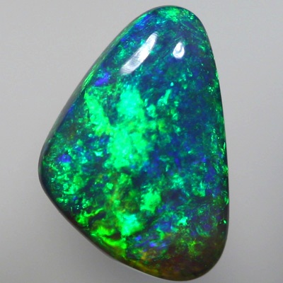 SOLID BLACK OPAL 3D pattern of green shades over blue